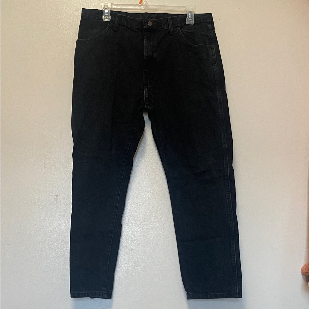 Black Denim Rustler Jeans 40X30
